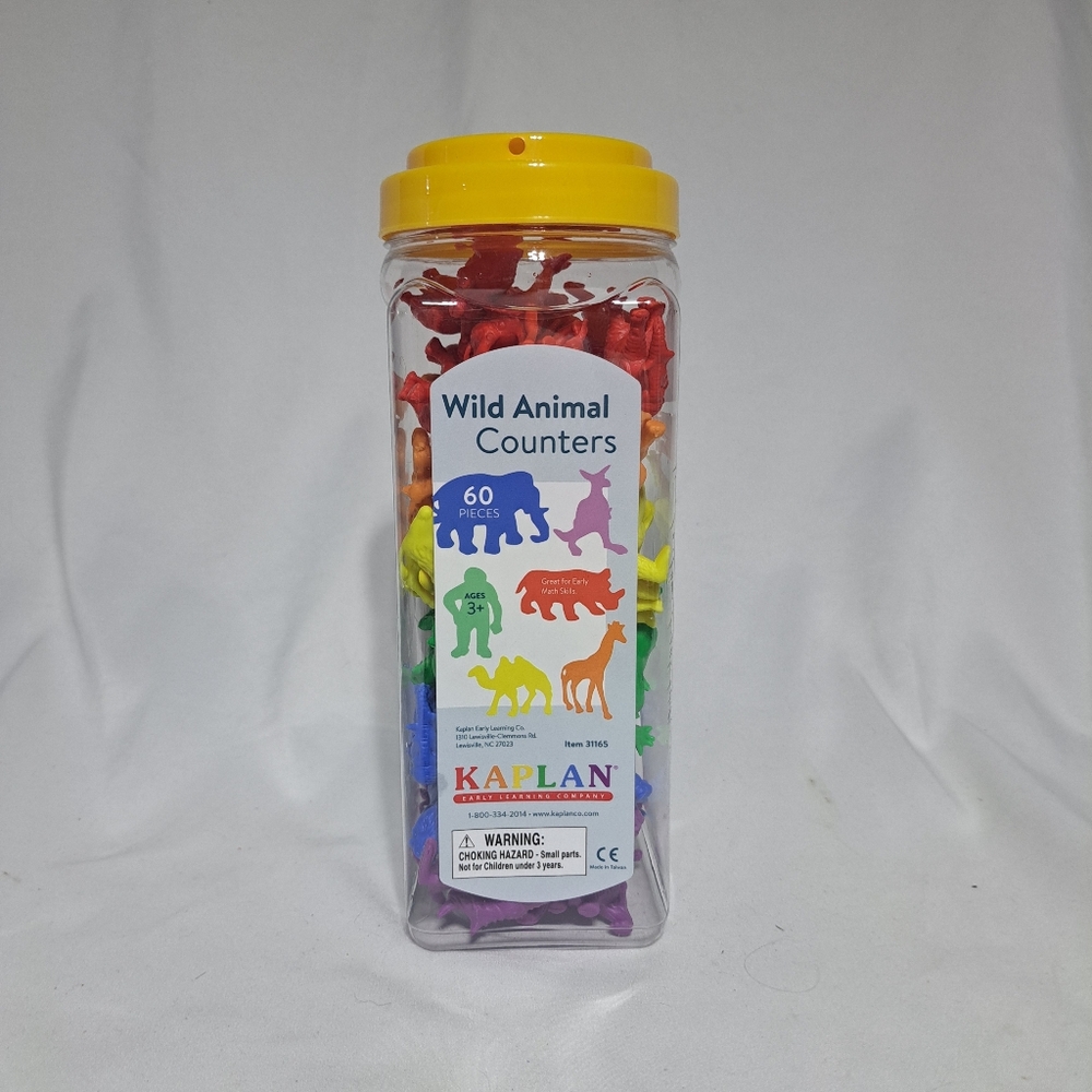 Kaplan Wild Animal Counters Early Math‎ Skills - 60 PC